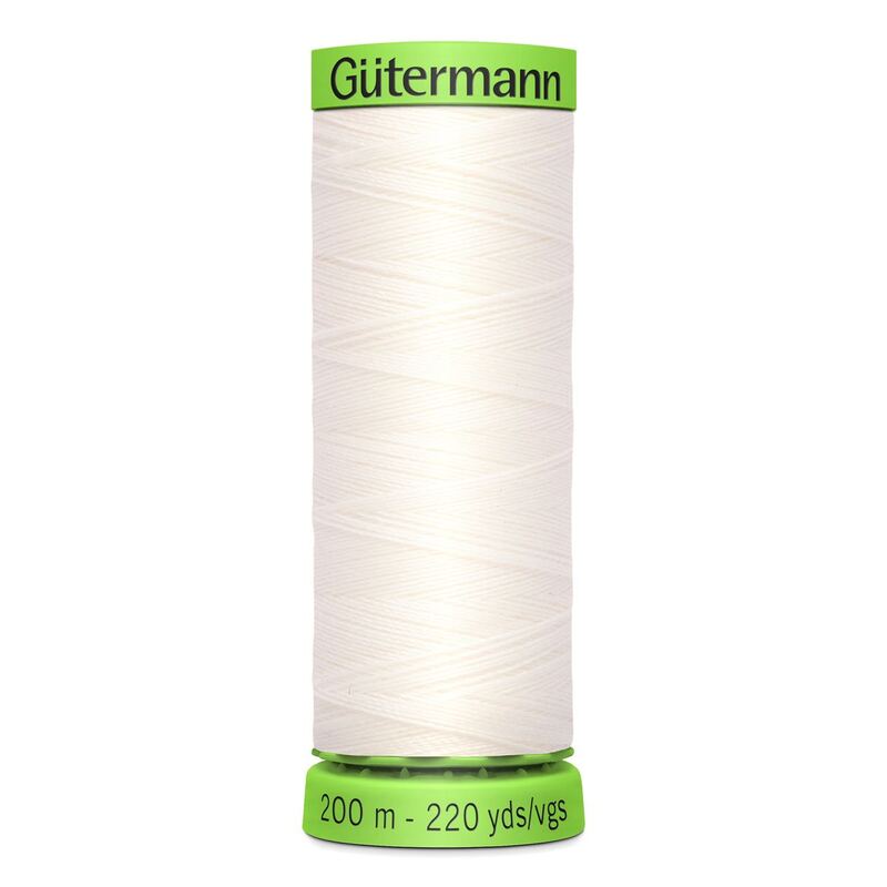 Gutermann Extra Fine Thread #111 OFF WHITE, 200m Spool 100% Polyester