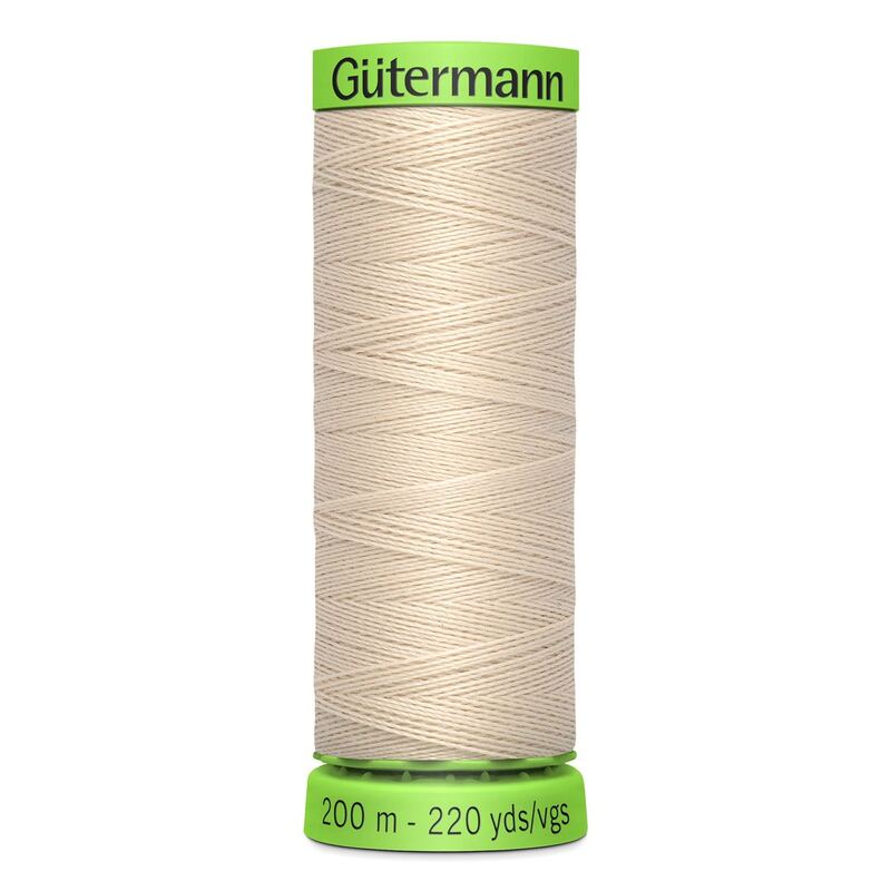 Gutermann Extra Fine Thread #169 NATURAL, 200m Spool 100% Polyester