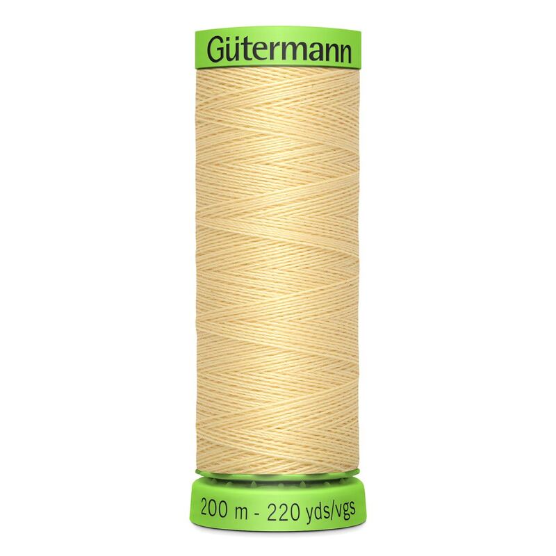 Gutermann Extra Fine Thread #325 CREAMY YELLOW, 200m Spool 100% Polyester