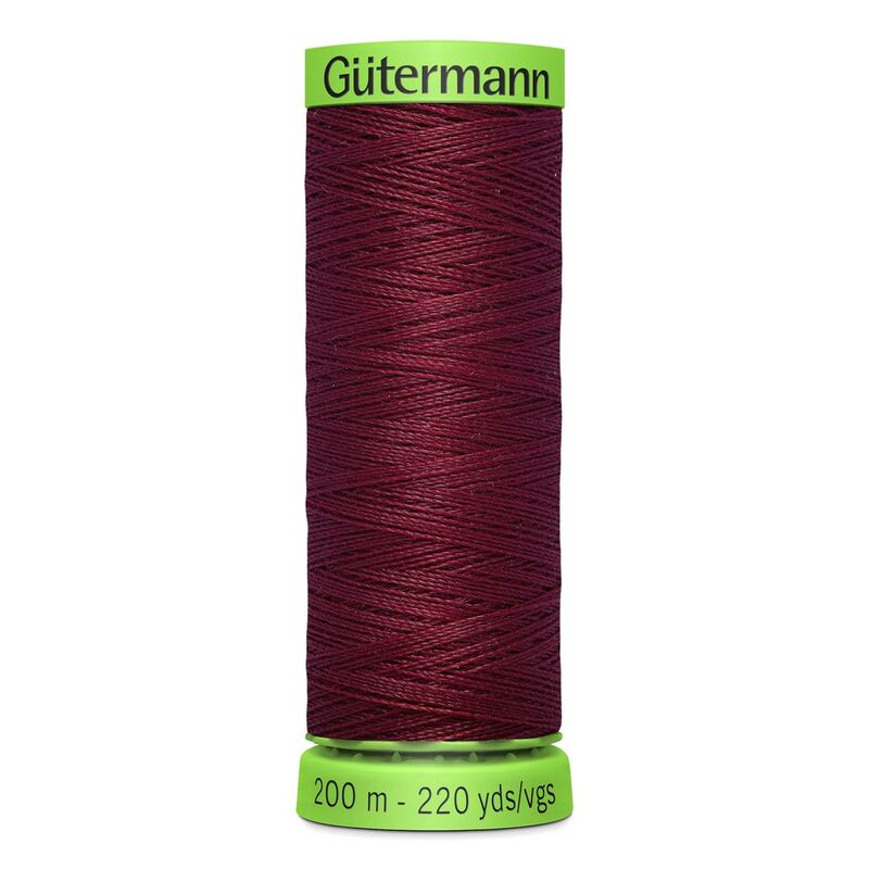 Gutermann Extra Fine Thread #368 VERY DARK GARNET, 200m Spool 100% Polyester