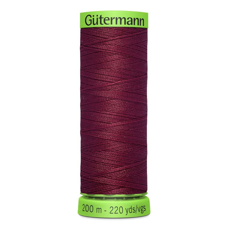 Gutermann Extra Fine Thread #375 BURGUNDY, 200m Spool 100% Polyester