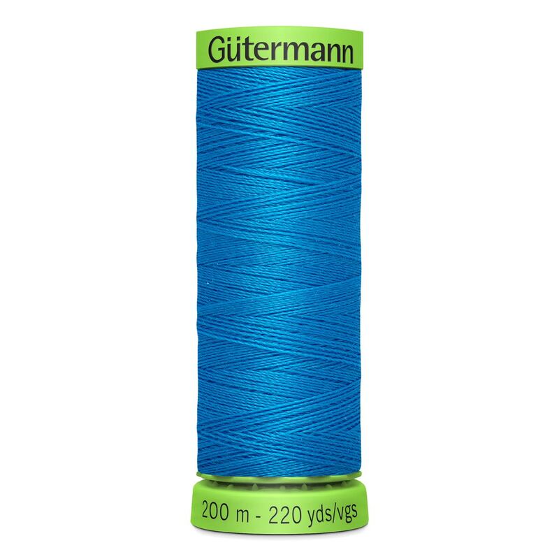 Gutermann Extra Fine Thread #386 CARIBBEAN BLUE, 200m Spool 100% Polyester