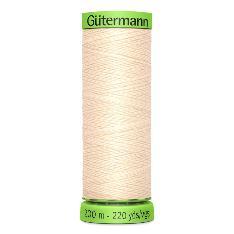 Gutermann Extra Fine Thread #414 BLONDE CREAM, 200m Spool 100% Polyester