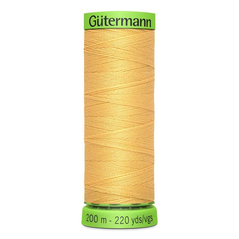 Gutermann Extra Fine Thread #415 PALE GOLD, 200m Spool 100% Polyester