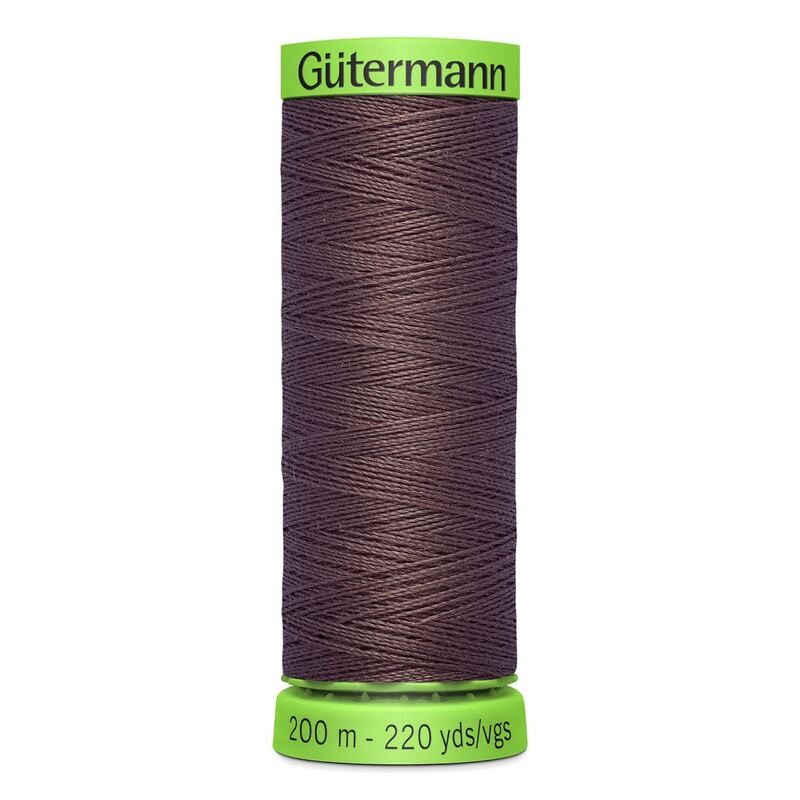 Gutermann Extra Fine Thread #423 DARK COCOA BROWN, 200m Spool 100% Polyester