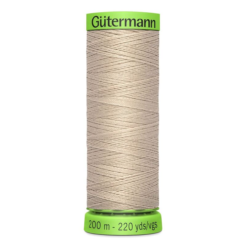 Gutermann Extra Fine Thread #722 BEIGE, 200m Spool 100% Polyester