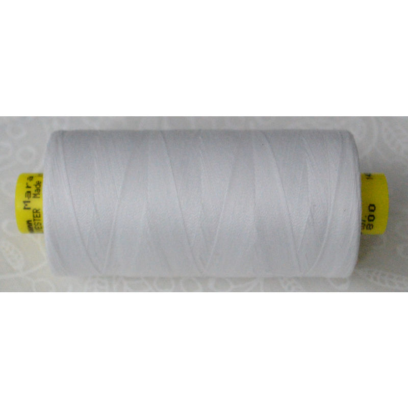 Gutermann MARA 100 #800 WHITE 1000m Spool Micro Core Technology Thread