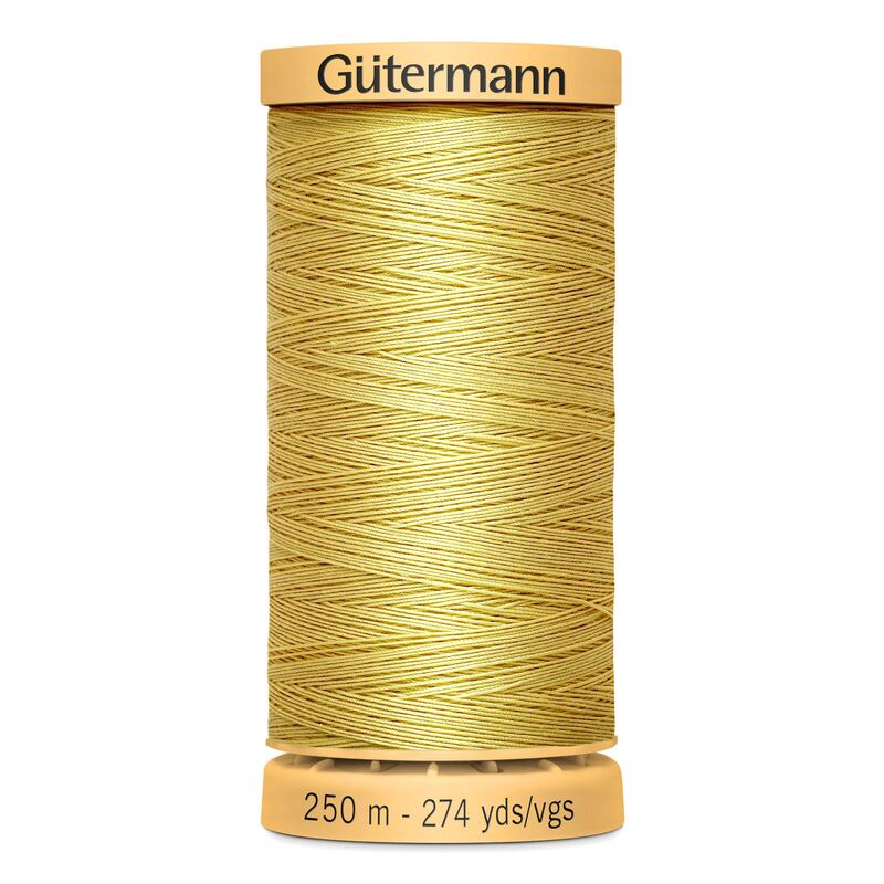 Gutermann 100% Cotton Thread, 250m, #758 YELLOW