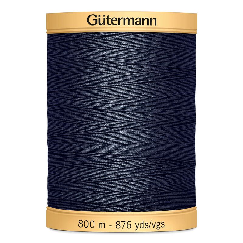 Gutermann Cotton Thread, 800m (876yds) #5413 Dark Blue