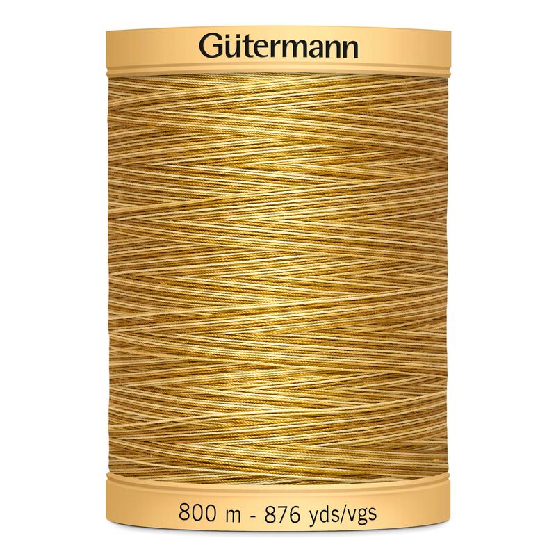 Gutermann Cotton Thread, 800m (876yds) #9938 Variegated Coffee Cream