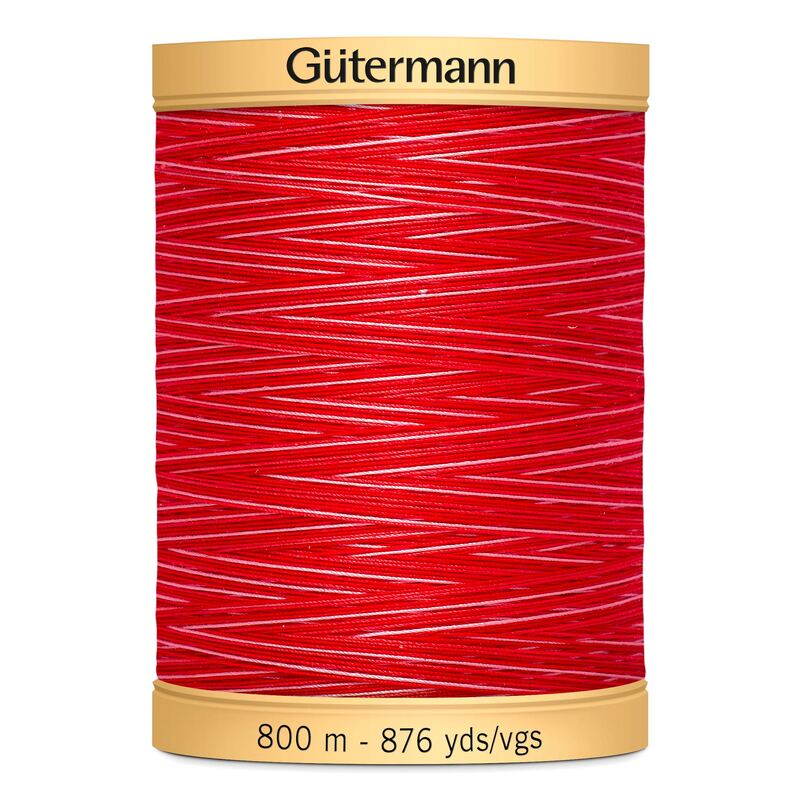 Gutermann Cotton Thread, 800m (876yds) #9973, Variegated Red