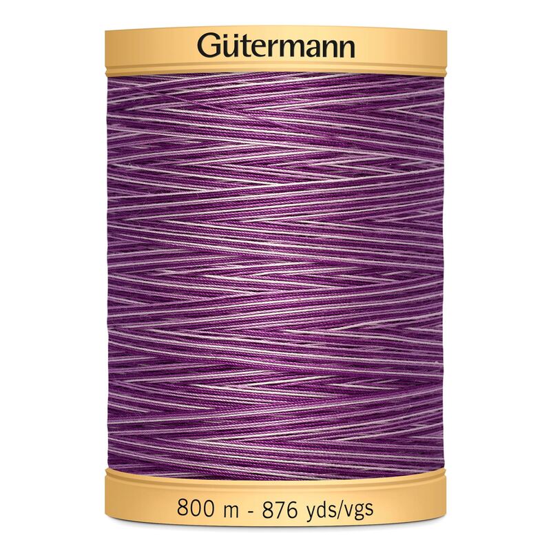 Gutermann Cotton Thread, 800m (876yds) #9978, Variegated Purple Passion