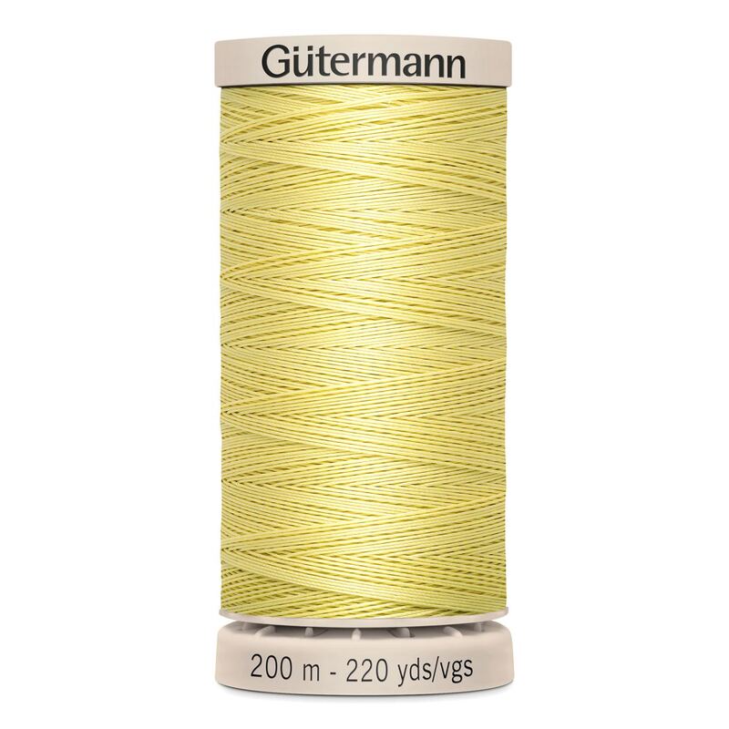 Waxed Cotton Quilting Thread #349 BABY LEMON, 200m Spool