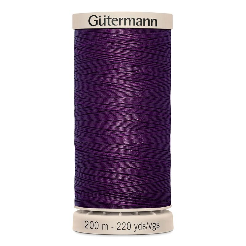 Waxed Cotton Quilting Thread #3832 PURPLE, 200m Spool