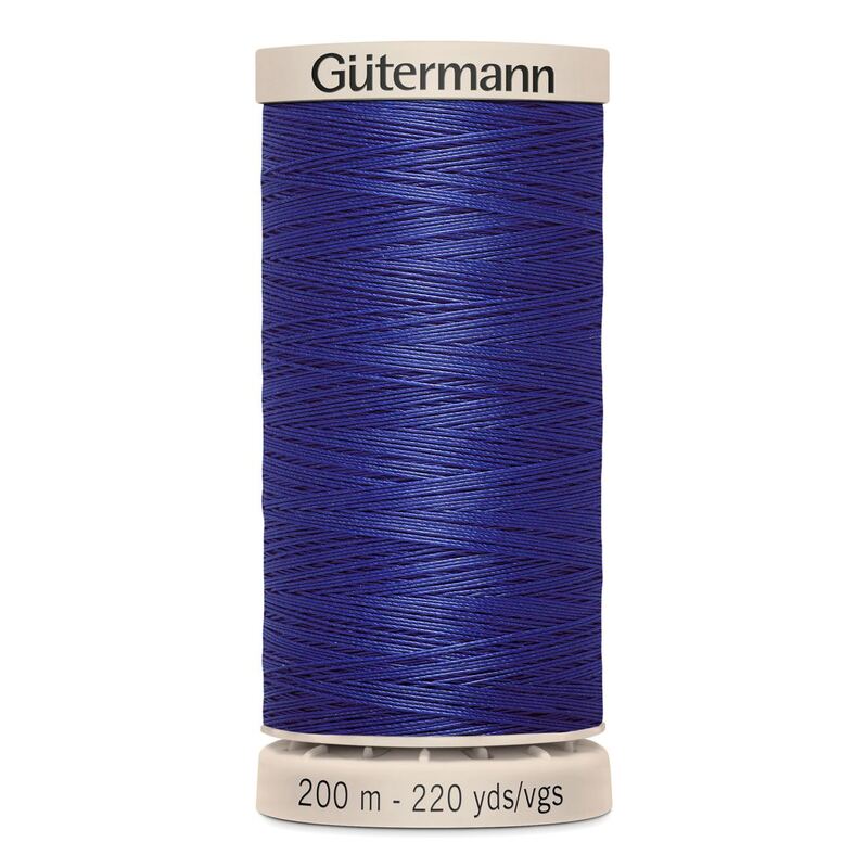 Waxed Cotton Quilting Thread #4932 NAVY BLUE, 200m Spool