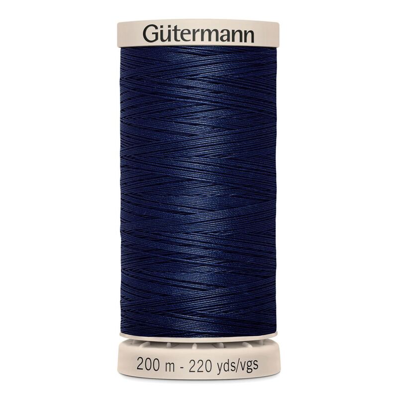 Waxed Cotton Quilting Thread #5322 DARK NAVY, 200m Spool