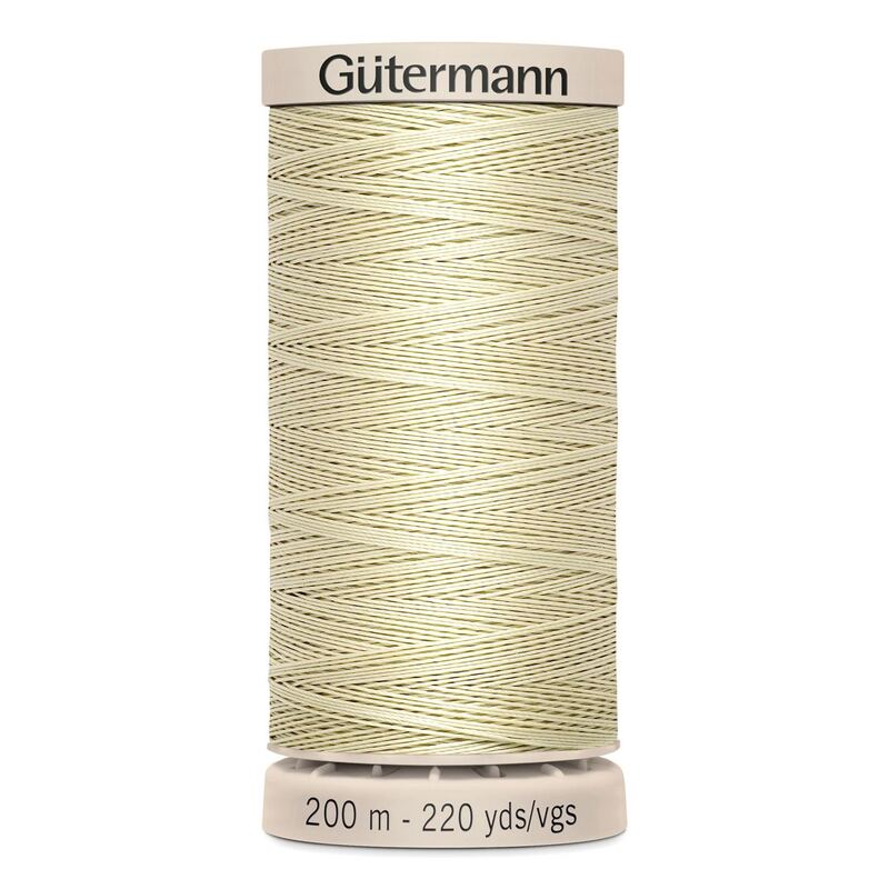 Waxed Cotton Quilting Thread #829 CREAM, 200m Spool