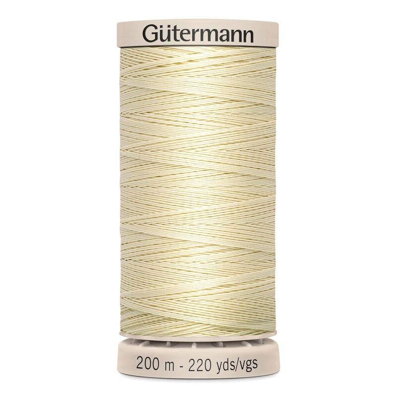 Waxed Cotton Quilting Thread #919 OFF WHITE, 200m Spool