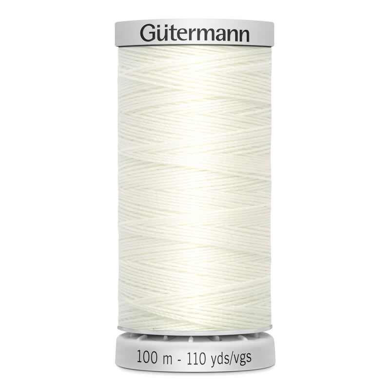 Gutermann Extra Strong Polyester Thread, #111 OFF WHITE, M782, 100m Spool