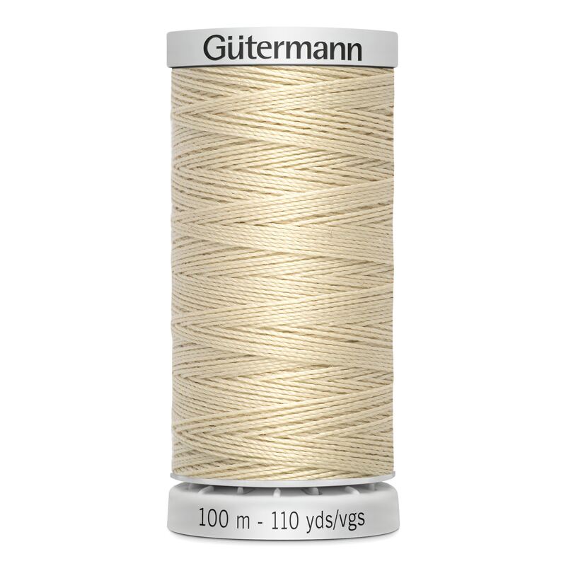 Gutermann Extra Strong Polyester Thread, #414 CREAM, M782, 100m Spool