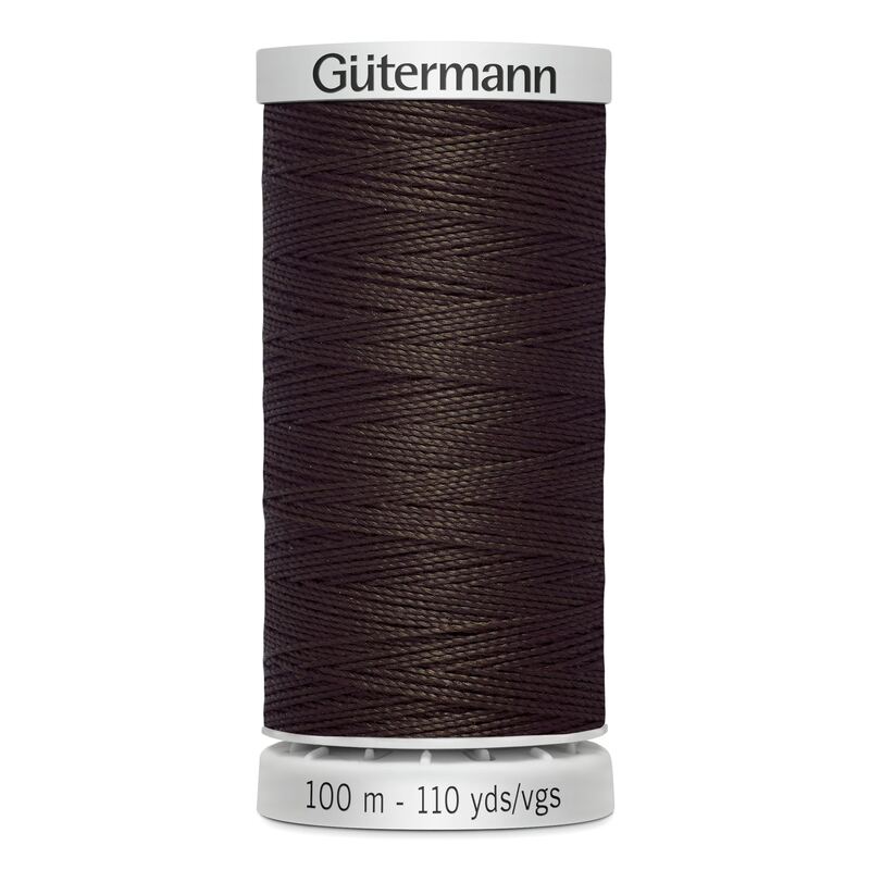 Gutermann Extra Strong Polyester Thread, #696 DARK BROWN, 100m Spool