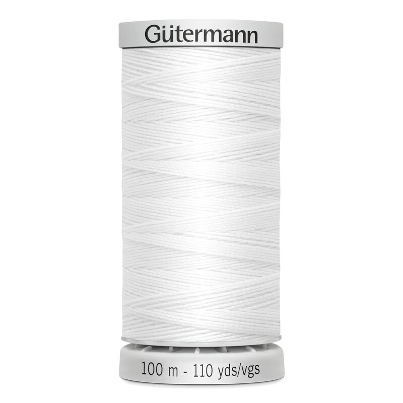 Gutermann Extra Strong Polyester Thread, #800 WHITE, M782, 100m Spool