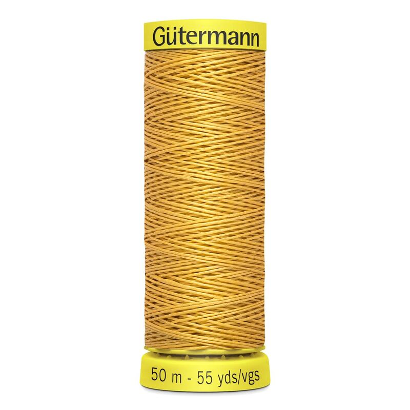 Gutermann Linen Thread #4013 YELLOW, 50m Spool, Strong Natural Thread