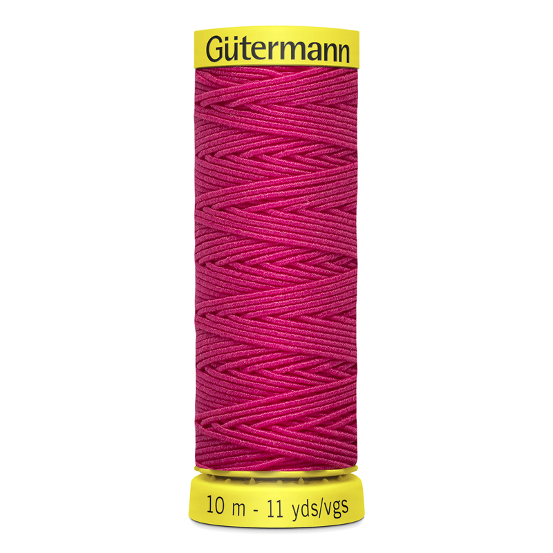 Gutermann HOT PINK Shirring Elastic Thread #3055, 10m Spool