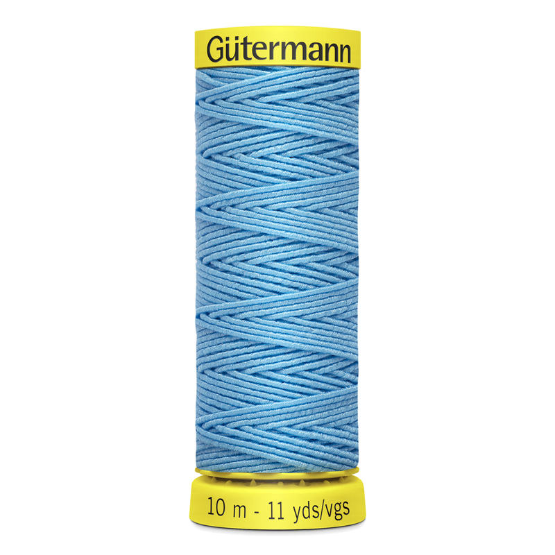 Gutermann SKY BLUE Shirring Elastic Thread #6037, 10m Spool