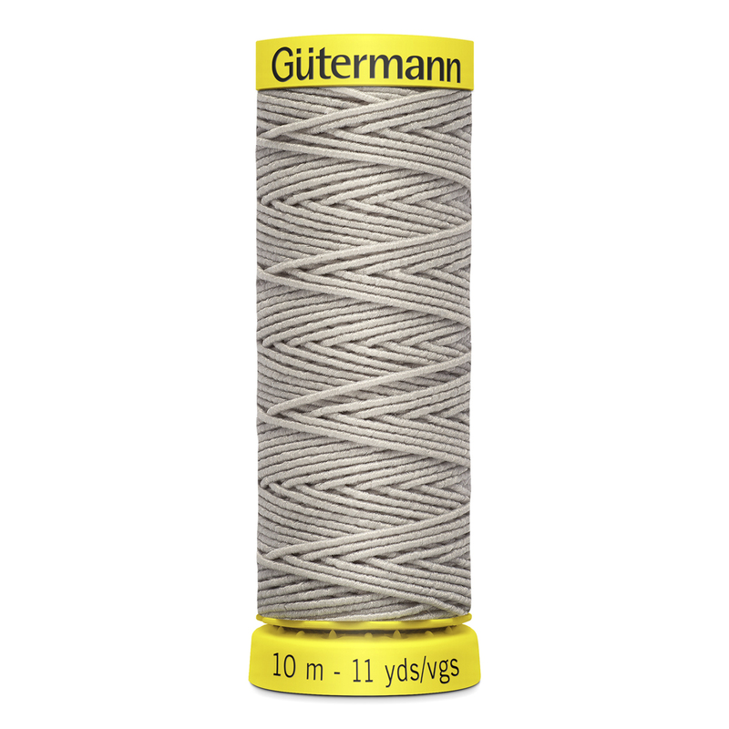 Gutermann PEARL GREY Shirring Elastic Thread #8387, 10m Spool