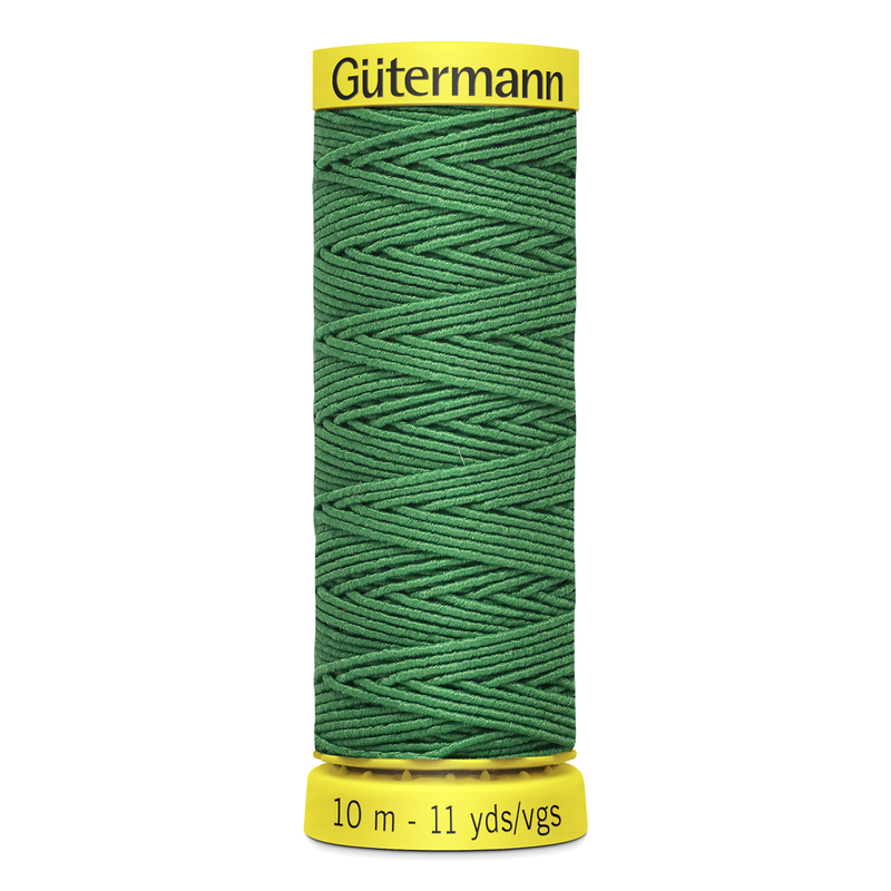 Gutermann GREEN Shirring Elastic Thread #8644, 10m Spool