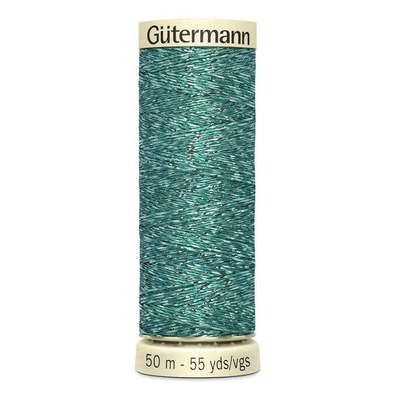 Gutermann Metallic Effect Thread 50m Spool #235 TURQUOISE