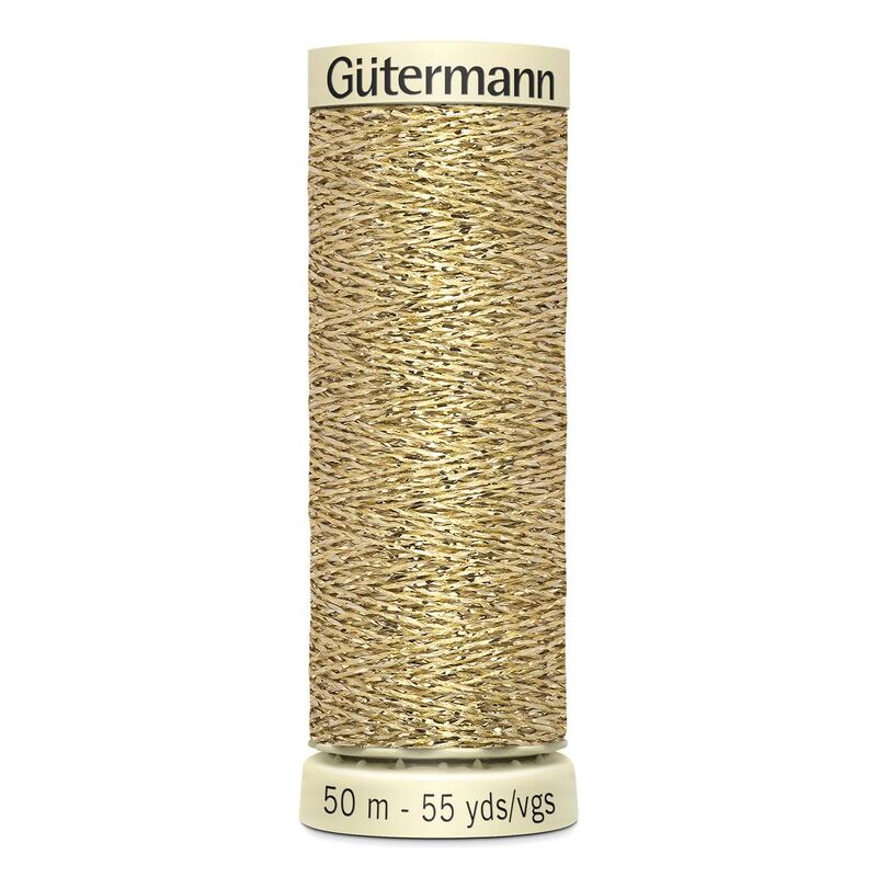 Gutermann Metallic Effect W 331 Thread 50m Spool #24 GOLD