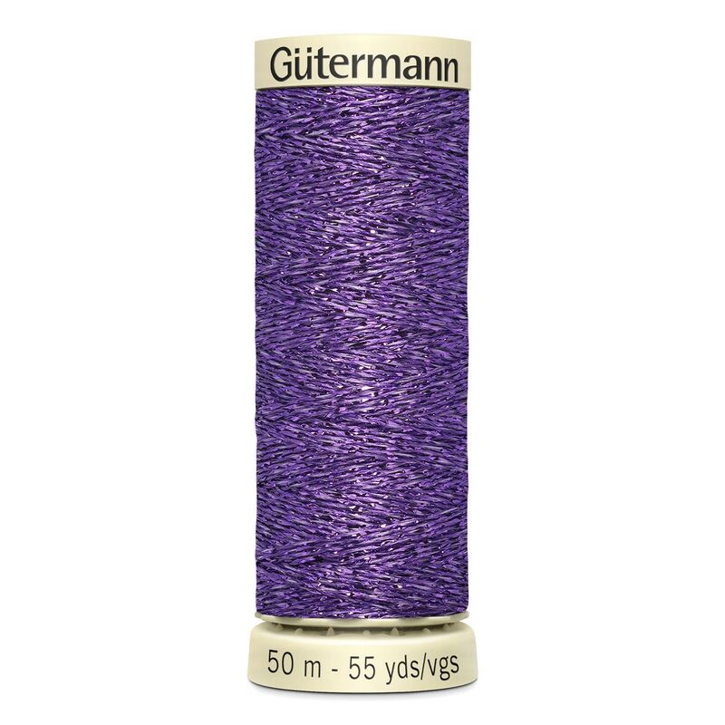 Gutermann Metallic Effect Thread 50m Spool #571 PURPLE Art. No. 744603