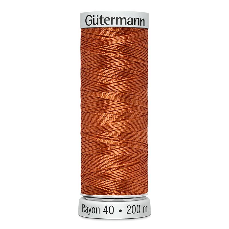 Gutermann Rayon 40 #1021 CINNAMON, 200m Embroidery Thread