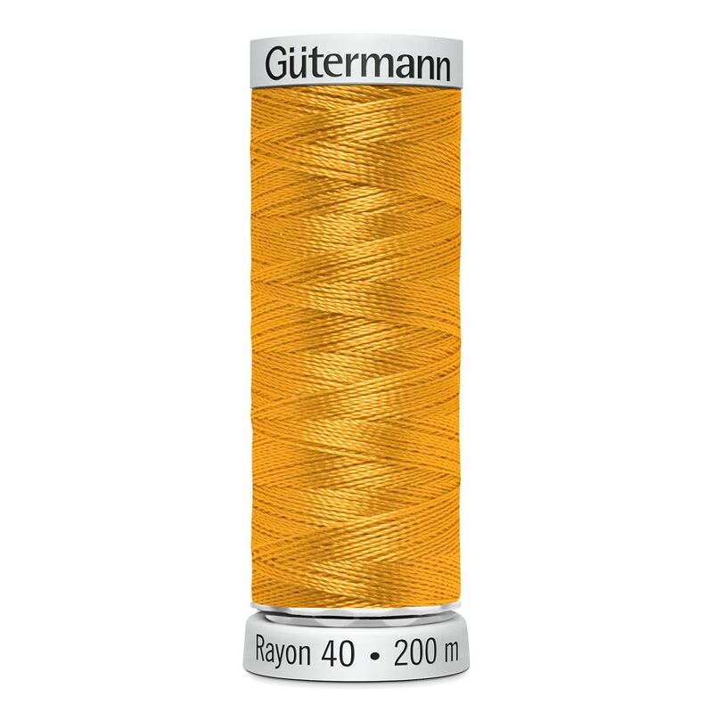 Gutermann Rayon 40 #1024 GOLDENROD, 200m Machine Embroidery Thread