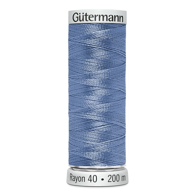 Gutermann Rayon 40 #1028 BABY BLUE, 200m Machine Embroidery Thread