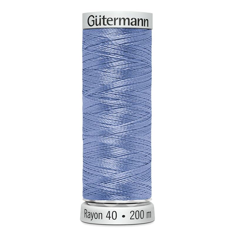 Gutermann Rayon 40 #1030 PERIWINKLE, 200m Machine Embroidery Thread