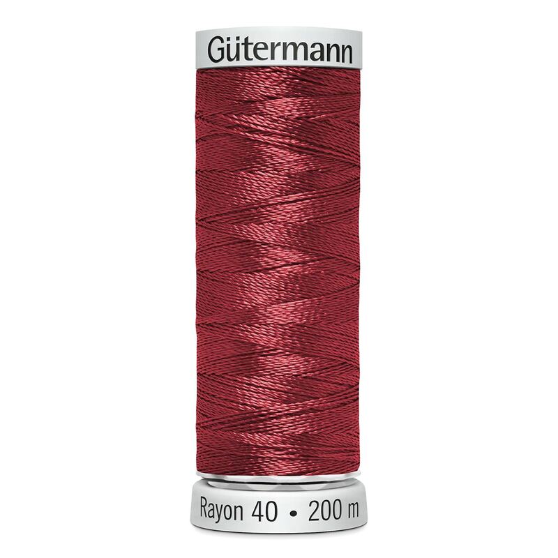 Gutermann Rayon 40 #1034 BURGUNDY, 200m Machine Embroidery Thread