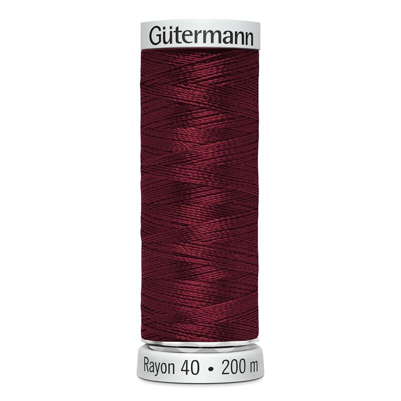 Gutermann Rayon 40 #1035 DARK BURGUNDY, 200m Machine Embroidery Thread