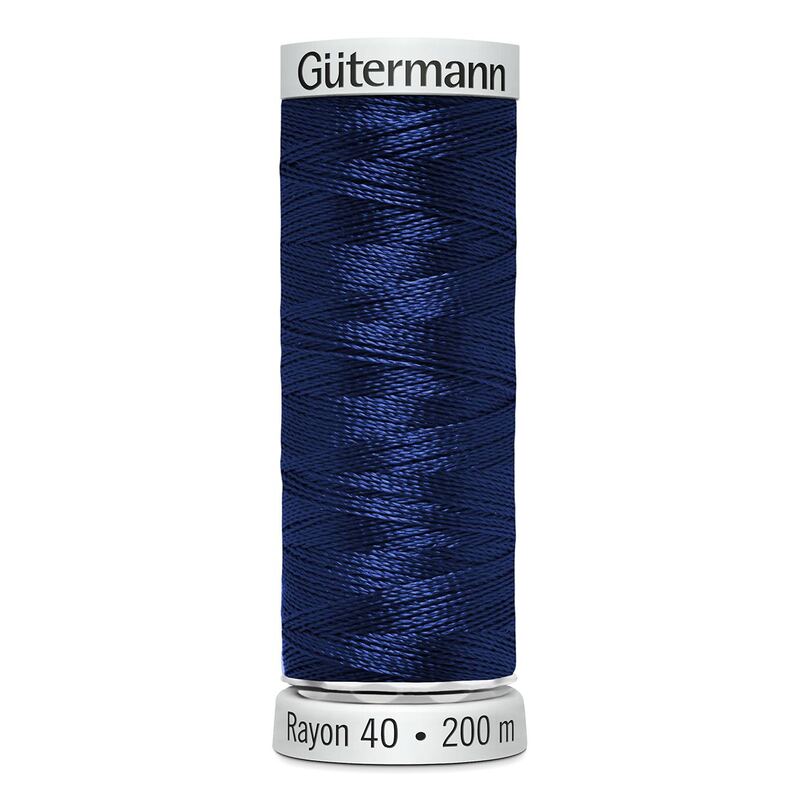 Gutermann Rayon 40 #1042 BRIGHT NAVY BLUE, 200m Machine Embroidery Thread