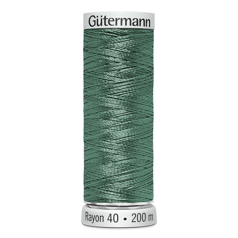 Gutermann Rayon 40 #1046 TEAL, 200m Machine Embroidery Thread