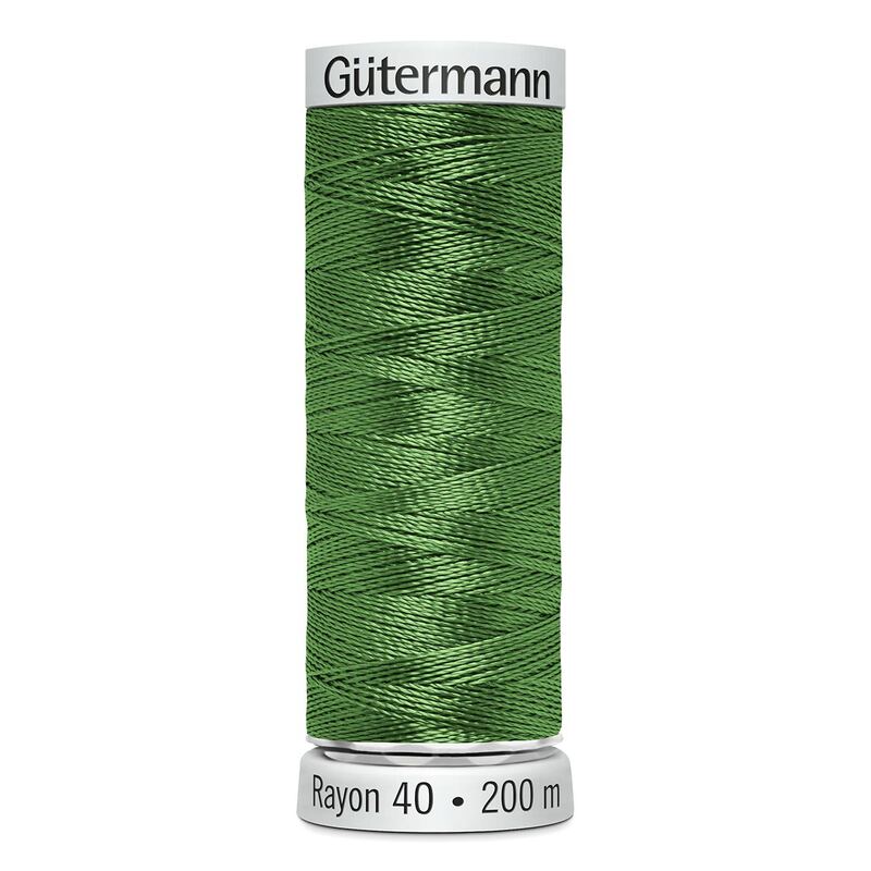 Gutermann Rayon 40 #1049 GRASS GREEN, 200m Machine Embroidery Thread