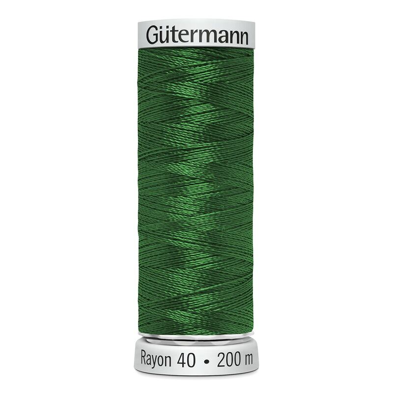 Gutermann Rayon 40 #1051 CHRISTMAS GREEN, 200m Machine Embroidery Thread