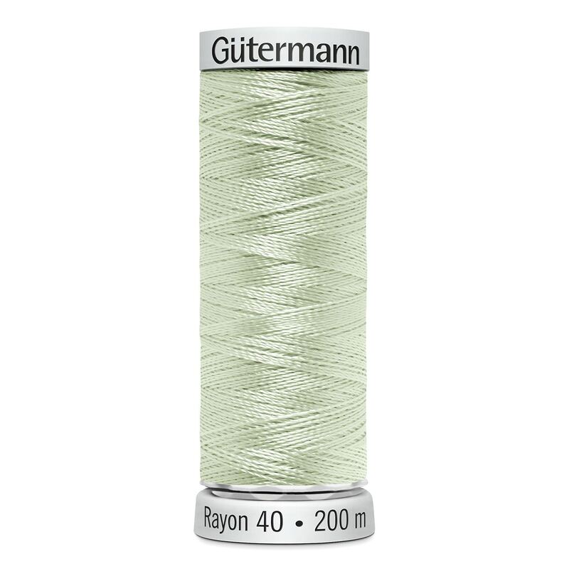 Gutermann Rayon 40 #1063 PALE YELLOW-GREEN, 200m Machine Embroidery Thread