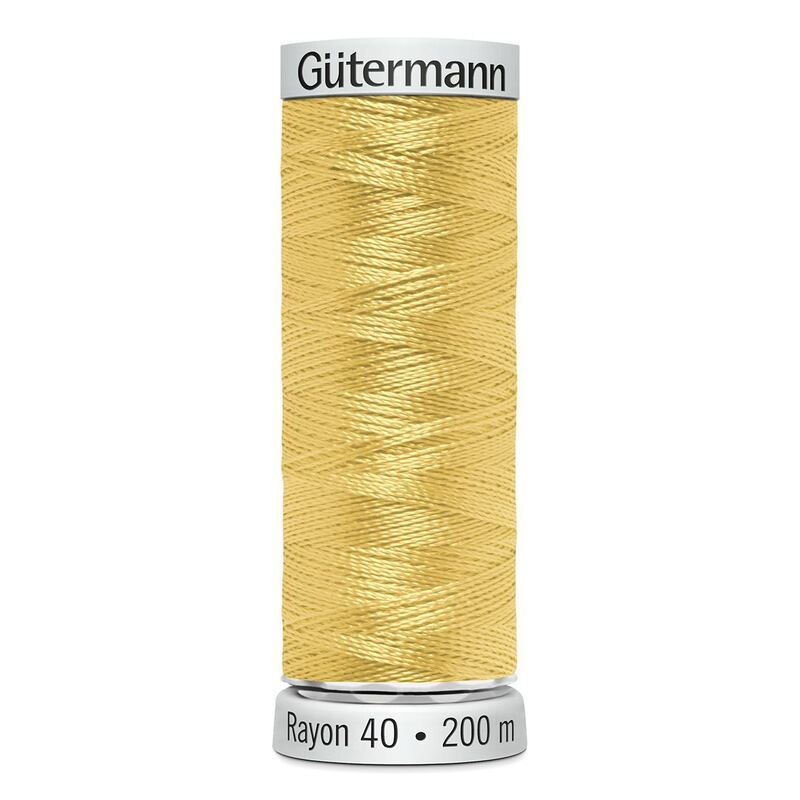 Gutermann Rayon 40 #1067 LEMON YELLOW, 200m Machine Embroidery Thread