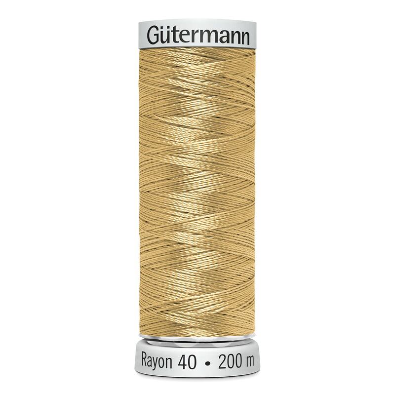 Gutermann Rayon 40 #1070 GOLD, 200m Machine Embroidery Thread