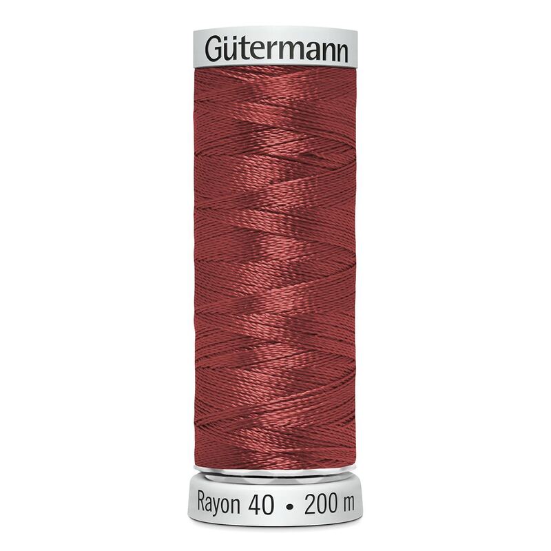 Gutermann Rayon 40 #1081 BRICK, 200m Machine Embroidery Thread