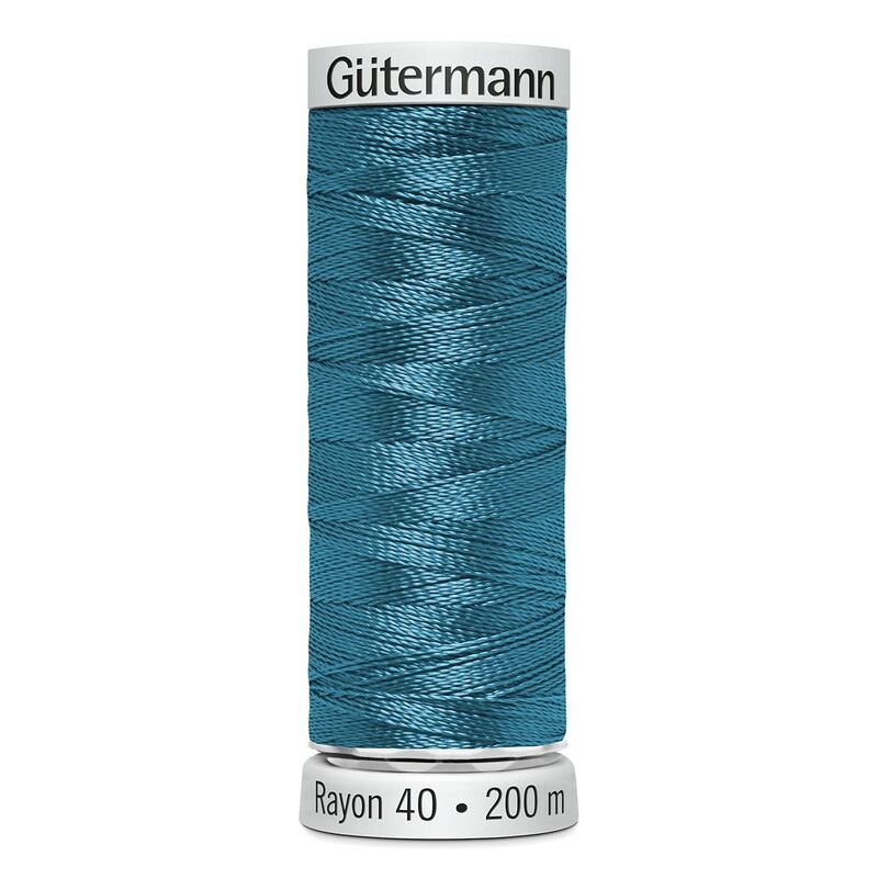 Gutermann Rayon 40 #1090 DEEP PEACOCK, 200m Machine Embroidery Thread