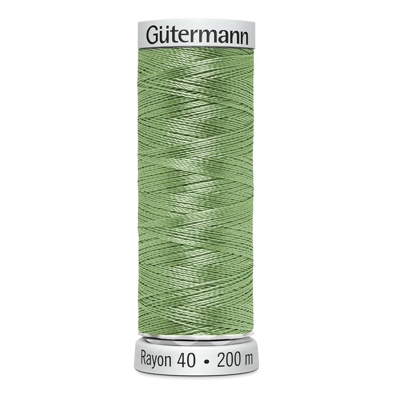Gutermann Rayon 40 #1100 LIGHT GRASS GREEN, 200m Machine Embroidery Thread